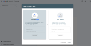 Google Search Console - Domain